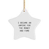 Funny Umpire Gifts for Umpire Enthusiasts - Star Ornament from Friends to Family Christmas Unique Presents - Image 1